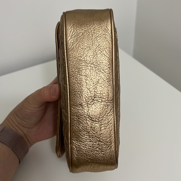 Vintage COACH rose gold CC turnlock chain crossbody bag - Picture 11 of 16